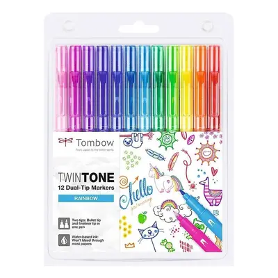 Tombow Sada oboustranných fixů TwinTone - Rainbow