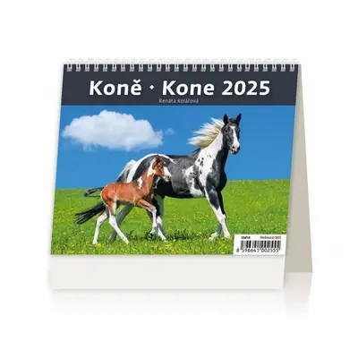 Kalendář stolní 2025 - MiniMax Koně / Kone - Renáta Kolářová