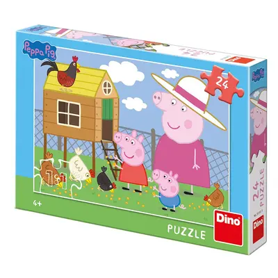 Peppa Pig - slepičky: puzzle 24 dílků - Dino