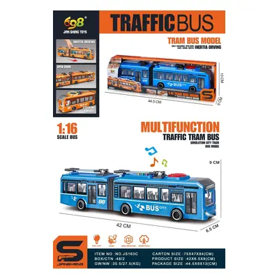 Trolejbus modrý 1:16 - Alltoys