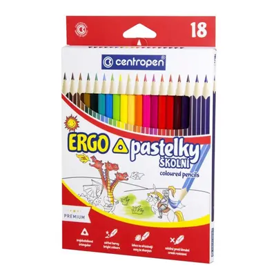 Centropen pastelky 9521 trojhranné - 18 ks