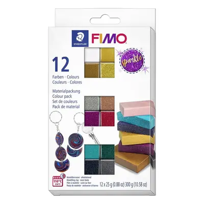 FIMO sada 12 barev x 25g - Efekt Sparkle