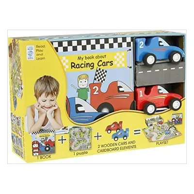 My Little Book about Racing Cars (Book, Wooden Toy & 16-piece Puzzle)