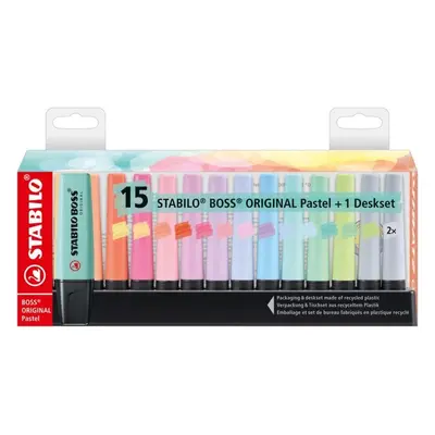 Zvýrazňovač STABILO BOSS ORIGINAL Pastel 15 ks