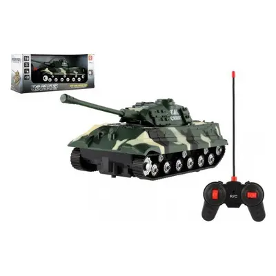 Tank RC PANTHER plast 25cm na baterie 27mHz se zvukem se světlem v krabici 28x13x12cm