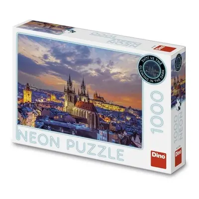 Puzzle 1000 Pohled na Hradčany neon