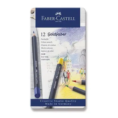 Faber - Castell Pastelky Goldfaber - plechová krabička 12 ks