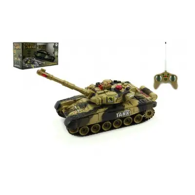 Tank RC T-80 plast 25cm s dobíjecím packem USB+adaptér na baterie 2 druhy 2,4 GHz v krabici