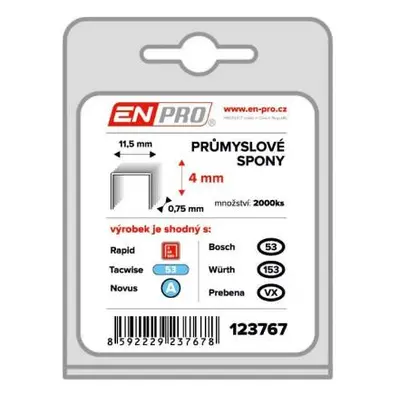 Spony PROFI, 530/04 mm, 2000 ks, ENPRO