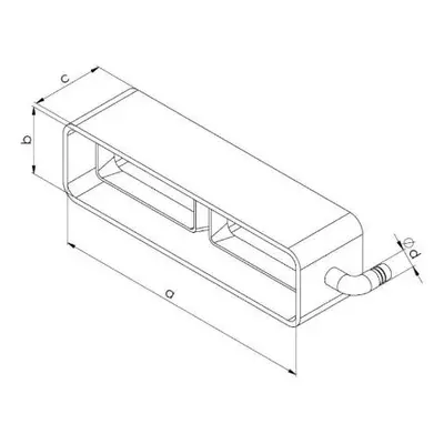 Sběrač plochý s bočním odvodem kondenzátu SBK 220 x 55 B, 0691