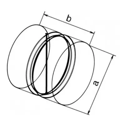 Klapka zpětná kovová ZKK, Ø 125 mm 0642