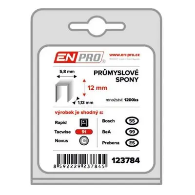 Spony PROFI, 343/12 mm, 1200 ks, ENPRO