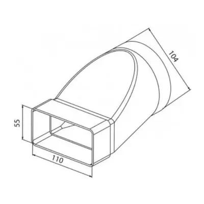 Kus přechodový CZD, 104/110 x 55 mm 0630