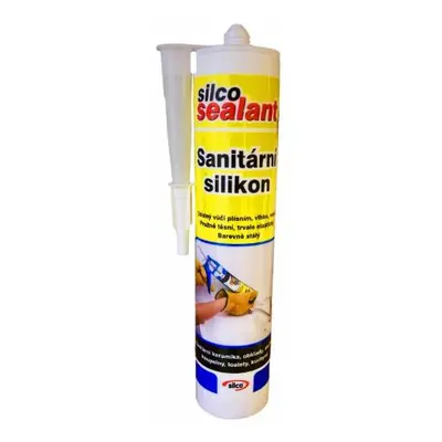 Silikon sanitární jednosložkový, 310 ml, bílý, SILCO