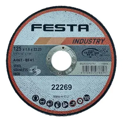 Kotouč řezný kov Ø 125 x 1,6 mm, FESTA INDUSTRY