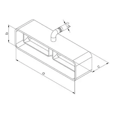 Sběrač plochý s podélným odvodem kondenzátu SBK 220 x 55 P, 0690