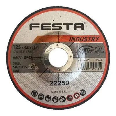 Kotouč řezný kov Ø 125 x 0,8 x 22,2 mm, FESTA INDUSTRY