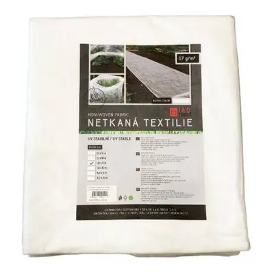 Textilie netkaná, 1,6 x 5 m, 17 g/m2, bílá