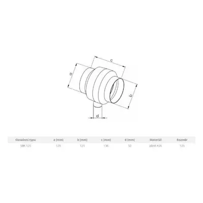 Sběrač s odvodem kondenzátu SBK, Ø 125 mm 0671