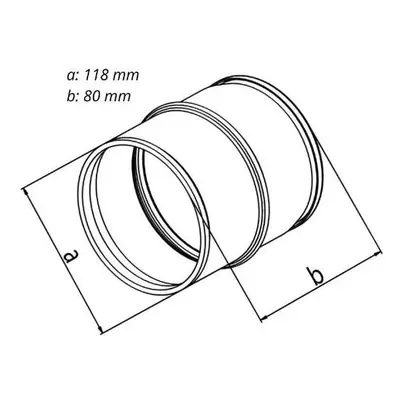 Spojka na flexo potrubí HSK, Ø 125 mm 0607