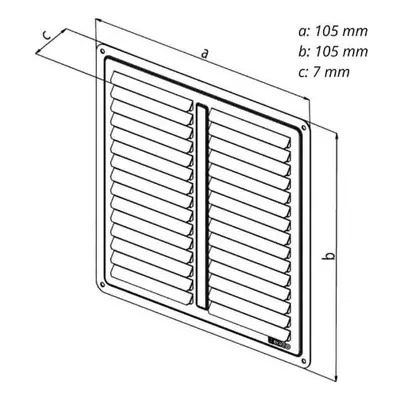 Mřížka větrací - krytka NVM, 100 x 100 mm K, nerez 0709