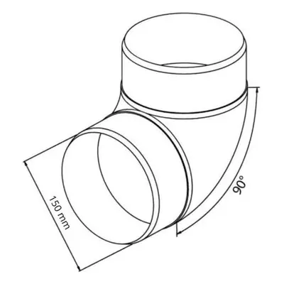 Koleno kulaté CKO, Ø 90/150 mm 0666