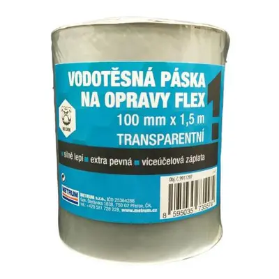 Páska vodotěsná na opravy FLEX 100 mm x 1,5 m transparentní