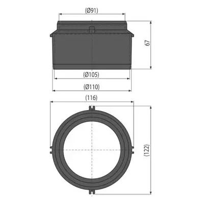 Hrdlo Low pro napojení na odpad DN110