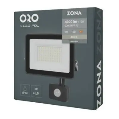 Reflektor LED ORO ZONA, 50W, 4000 lm, NW-B-PIR