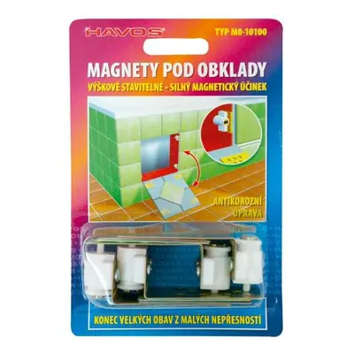 Magnety pod obklady stavitelné, 4 ks