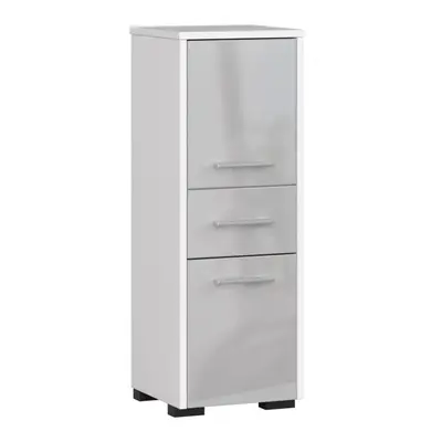 Koupelnová skříňka FIN 30 2D 1SZ 85 cm metalická, lesk