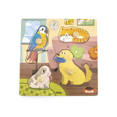 Puzzle s držadly Viga 44595 zvířátka