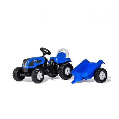 Šlapací traktor s vlečkou Rolly Toys Landini 011841 modrý