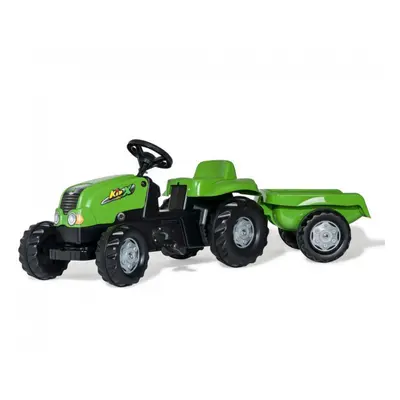 Šlapací traktor s vlečkou Rolly Toys 012411 zelený