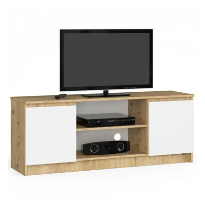 Stolek pod TV RTV 140 2D 1P dub artisan / bílý