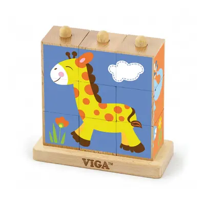 Puzzle kostky Viga 50834 zoo