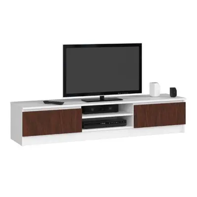 Stolek pod TV RTV K 160 CLP bílý / wenge