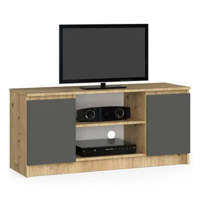 Stolek pod TV RTV 120 2D 1P dub artisan / šedý