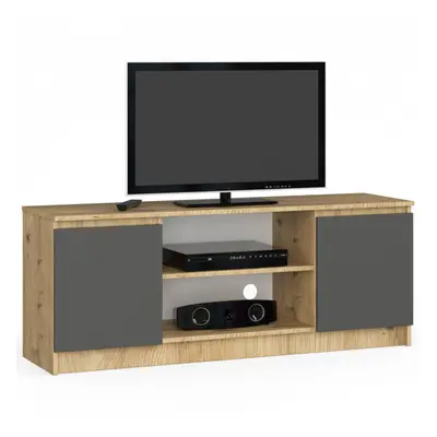 Stolek pod TV RTV 140 2D 1P dub artisan / šedý