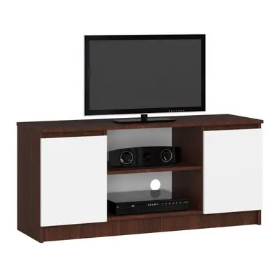 Stolek pod TV RTV 120 2D 1P wenge / bílý