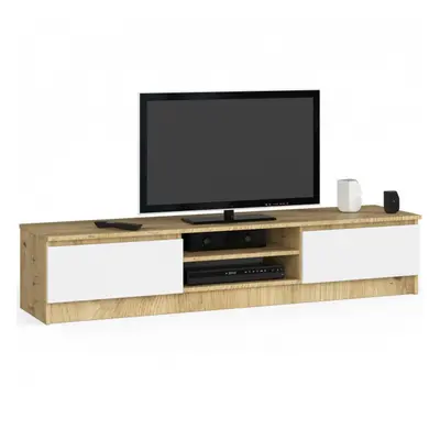 Stolek pod TV RTV K 160 CLP dub artisan / bílý