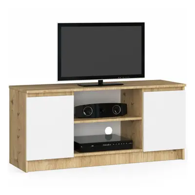 Stolek pod TV RTV 120 2D 1P dub artisan / bílý