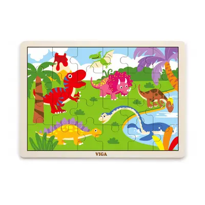 Puzzle na podstavci Viga 51460 24 dílků - dinosauři