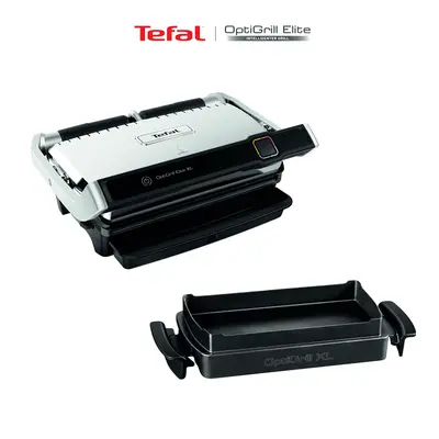 Akční set grilu a příšlušenství Tefal Optigrill+ Elite XL GC760D30 a XA727810