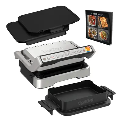 Akční set elektrický gril Tefal OptiGrill 4v1 a příslušenství plancha desky