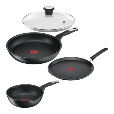 Akční set pánví Tefal Unlimited klasická 30 cm, palačinková 25 cm, multifunkční 22 cm a poklice 