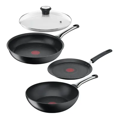 Akční set pánví Tefal Excellence klasická 28 cm, wok 28, palačinková 25 cm a poklice 28 cm