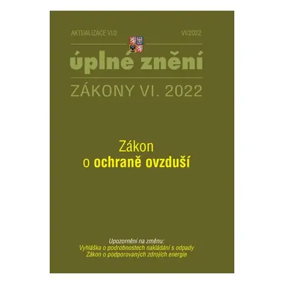 Aktualizace VI/2 – Zákon o ochraně ovzduší - Autor Neuveden