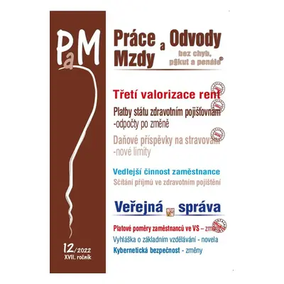 Práce a mzdy 12/2022 – Třetí valorizace rent - Ladislav Jouza