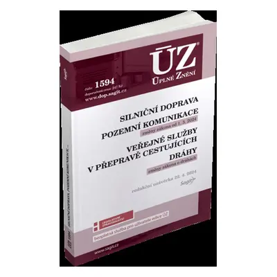 ÚZ 1594 Silniční doprava, Pozemní komunikace, Veřejné služby v přepravě - Autor Neuveden